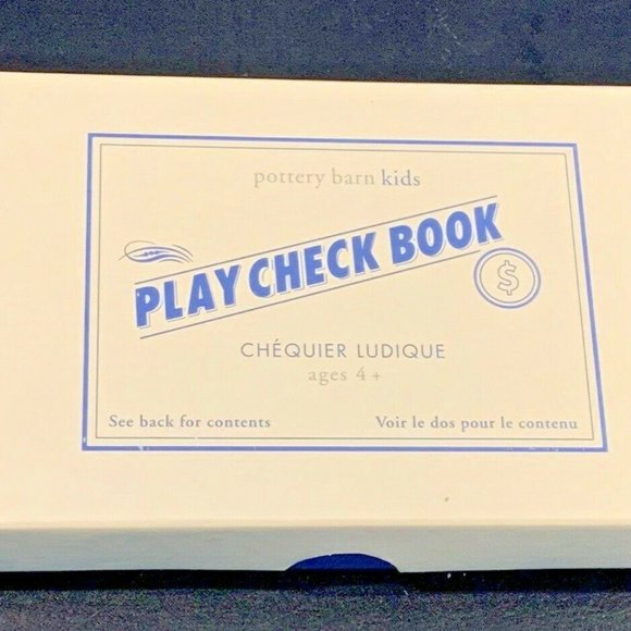 POTTERY BARN KIDS Red Checkered Play Checkbook NEW includes Box & 3 check books - Picture 6 of 7